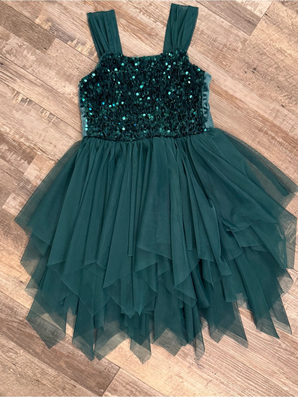 Emerald green sequin Cat & Jack party dress size 6/7